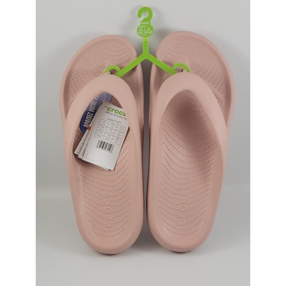 Crocs Mellow Recovery Flip Flops Men's Size 12 Pink Clay NWT